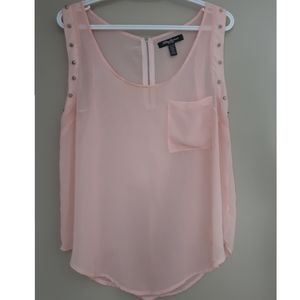 Pink Studded Tank Top